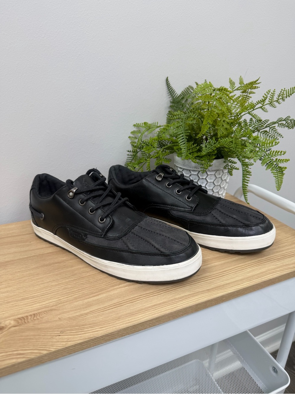 Polo Ralph Lauren Shoes Ramiro Black Leather Boat Deck Mens Size 10.5D 13297